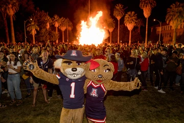 Univ of Arizona homecoming, Wilbur and Wilma mascots