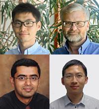 Clockwise from upper left: Jianqiang Cheng, David C. Gross, Qiang Zhou and Vignesh Subbian