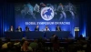 (From left) Ricardo Valerdi, Mike Novak, Zoë Nengite, Mark Midland, Dr. Dionne Benson, and Kyle McDoniel contribute to an artificial intelligence panel at the 2024 Global Symposium on Racing. (Credit: Race Track Industry Program/David Sanders)